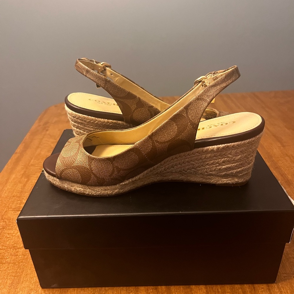 Like new, Coach wedges, size 7